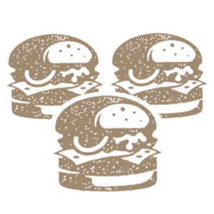 graphic of hamburgers